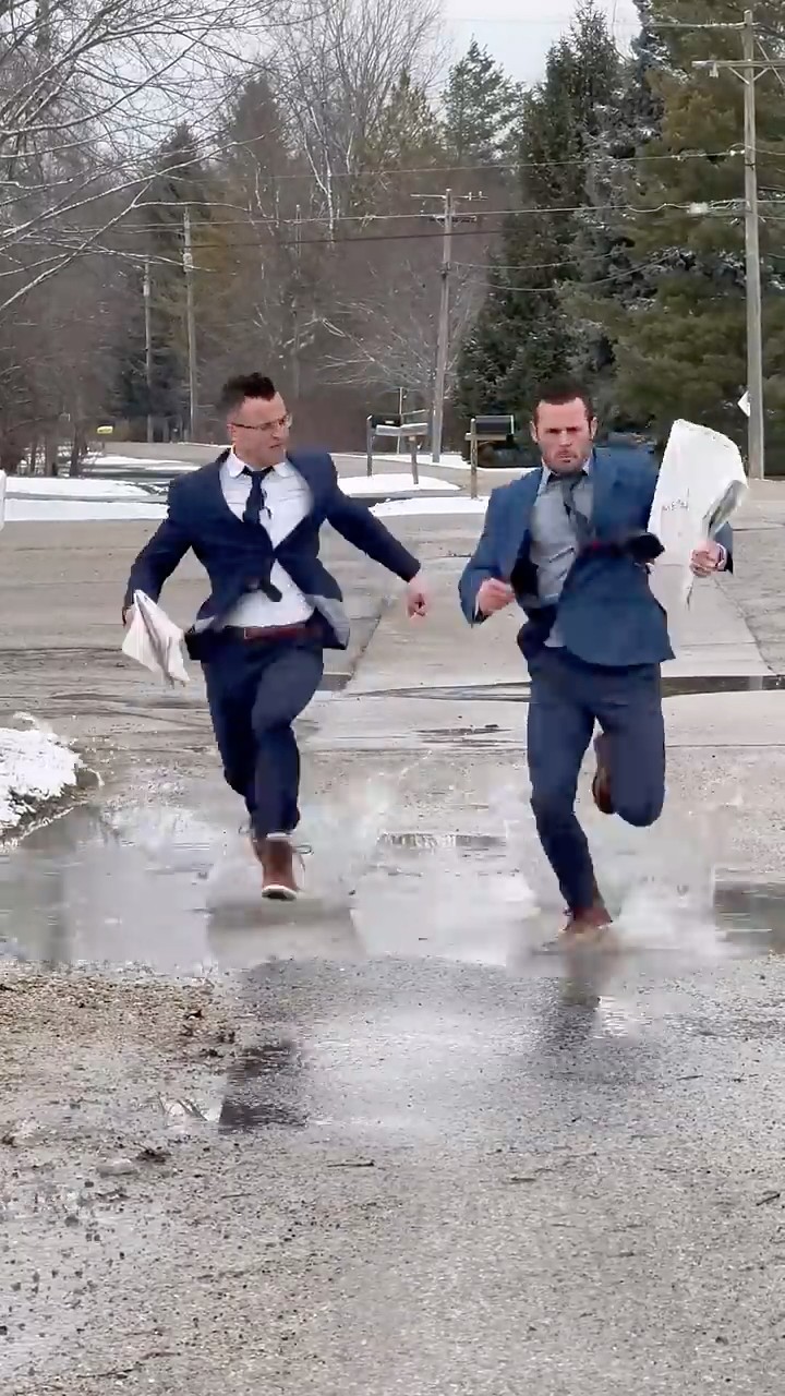 If people literally ran a business meeting.