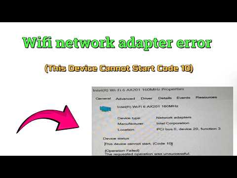 How to fix Wifi network adapter error (This Device Cannot Start Code 10)