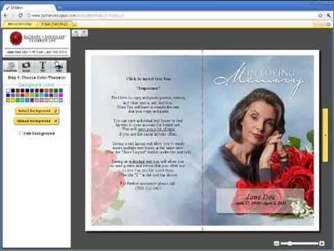 How To Create - Custom Funeral Programs - Online Now