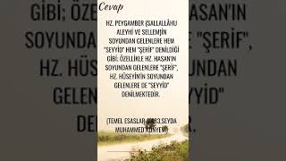 Soru27Seyyid Ve Şerif Kimlere Denir?