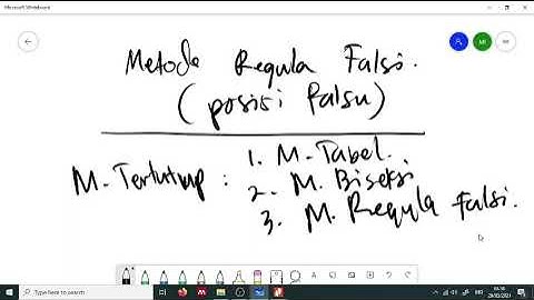 Pertemuan ke 6 | Metode Regula Falsi | Metode Numerik