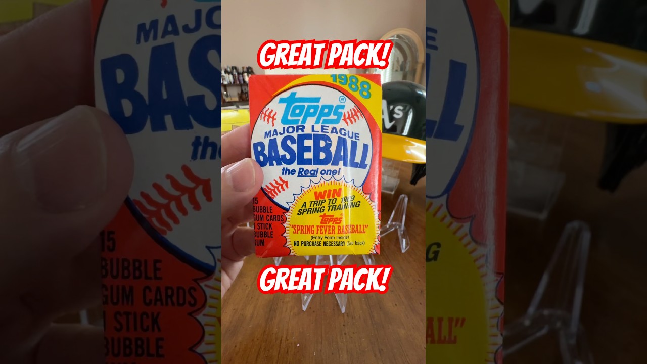 1988 Topps baseball cards vintage / old wax pack opening rip