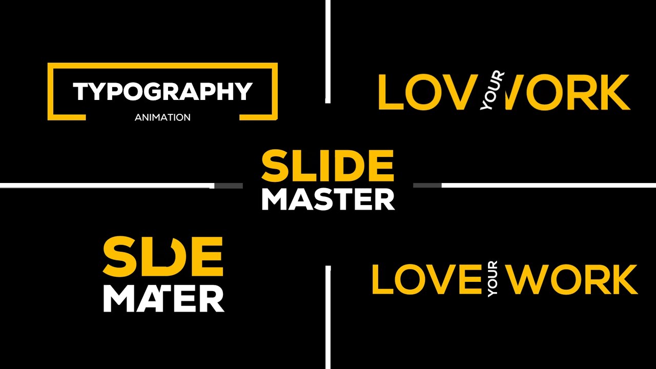 Top 3 Typography 🔥 Animation 💥 in PowerPoint 😍 - Part 2 - Slide Master Tutorial