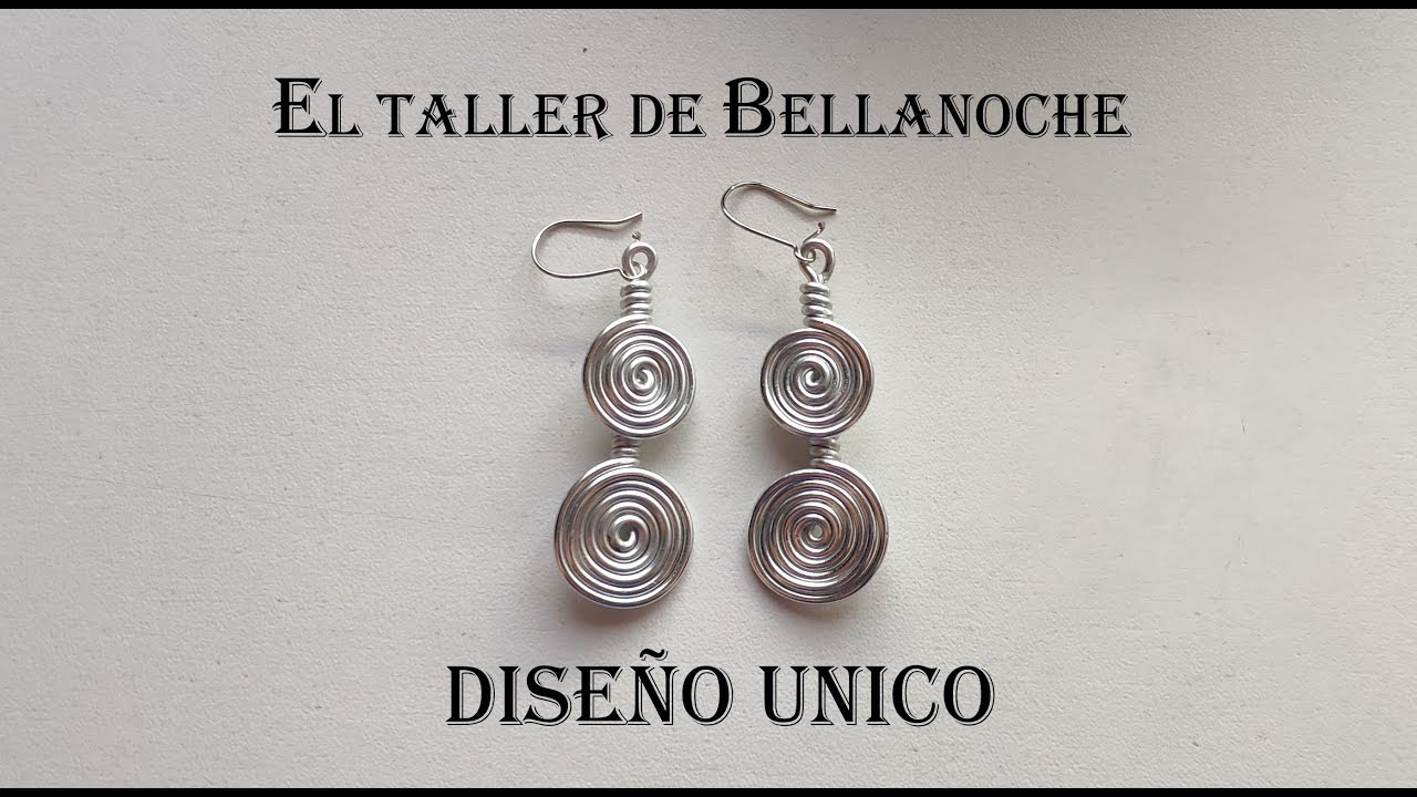 HOW TO MAKE CONTINUOUS SPIRAL EARRINGS BEGINNERS-COMO HACER UNOS PENDIENTES ESPIRALES CONTINUOS