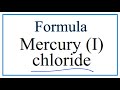 Mercury(I) Compounds and Chloride Ions