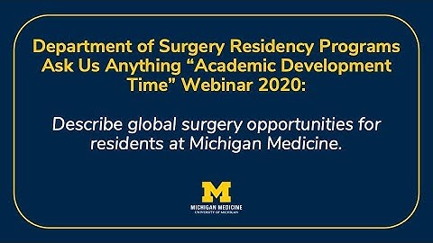 "Academic Development Time" Ask Us Anything: Global Surgery