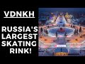 Ice skating at VDNKH Europe's largest skating rink (things to do when living in Moscow, Russia)