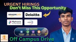 🚨  Freshers Don't Miss! Amazon, Deloitte & Walk-in Opportunities | Apply Today  🔥