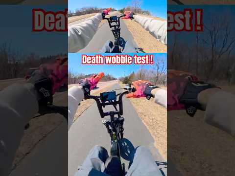 Death wobble test on my #ebike #fullsend #balance #electricvehicle #stunt  @Tamobykesport ￼