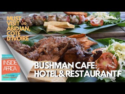 INSIDE AFRICA|| BUSHMAN CAFE- African Local Hotel & Restaurant || w/ AMAZING AFRICAN ART GALLERY!