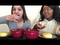 I made my Mexican friend try GB (Liberian dish) for the first time!!!! so funny