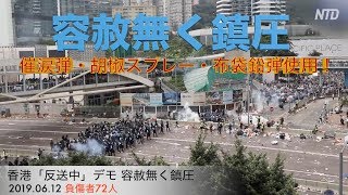 香港6月12日現場実録（2）警察は容赦無く鎮圧 ｜「逃亡者条例」改正案｜反送中｜林鄭月娥｜逃犯條例