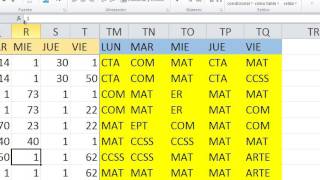 HORARIOS AUTOMÁTICOS CON EXCEL PARA DOCENTES Y ALUMNOS