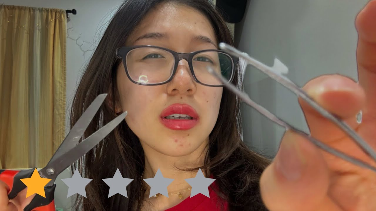 АСМР худший обзор салона красоты для бровей, часть 2 🥸🪒 (она вернулась и стала ещё безумнее: брее...