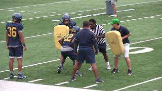 BlueGoldNews.com: WVU Football Running Back Blocking 8/7/21