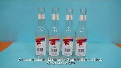 automatic labeling machine for glass bottles and neck  Alm-21200