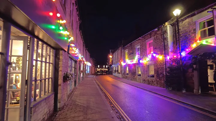 Night Walk through Corbridge Village, English Coun...