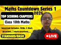 LIVE 🔴 Class 10 Maths Board Revision 🔥 | Top 5 Chapters You MUST Prepare | #scholarclasses#livemaths