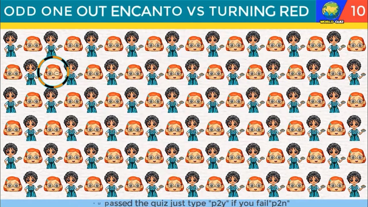 Find the odd turning red & Encanto Movie Quiz 