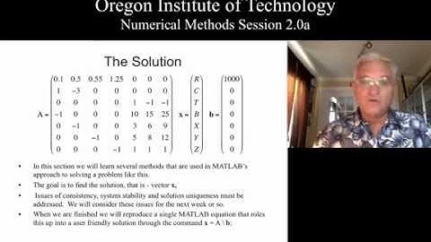 OIT Math 451 session 2.0a: Example of  a System of Linear Equations