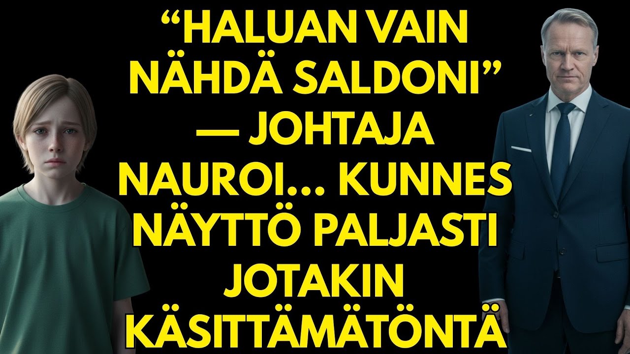 “Haluan vain nähdä saldoni” — johtaja nauroi… kunnes näyttö paljasti jotakin käsittämätöntä