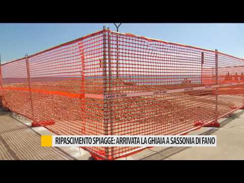Ripascimento spiagge: arrivata la ghiaia a Sassonia di Fano