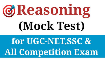 Reasoning Mock Test for UGC NET-JRF Paper-1, SSC, IBPS PO/Clerk, Railways Exams #ugcnetmocktest #JRF