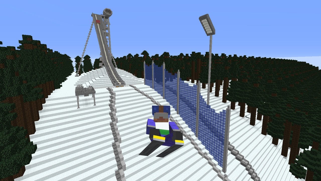 Ski Jumping in Minecraft [Vogtland Arena Klingenthal, GER, HS140]