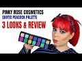 Pinky Rose Cosmetics Exotic peacock | 3 looks 1 palette and review