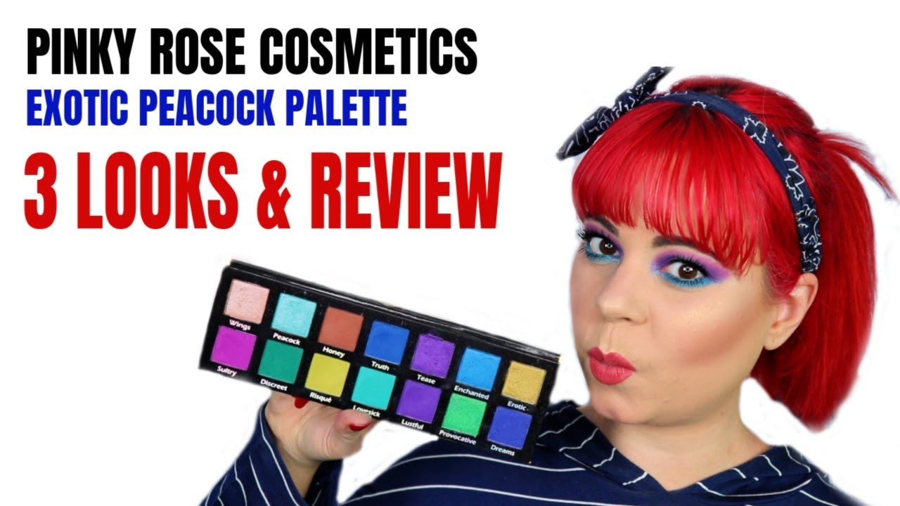 Pinky Rose Cosmetics Exotic peacock 3 looks 1 palette