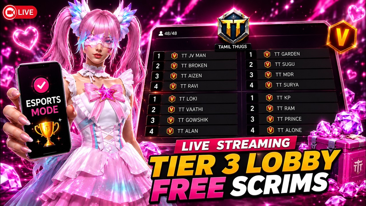 BR E-SPORTS MODE PRACTICE MATCH 😻PLAY WITH SUBSCRIBERS !! 🛑 LIVE- தமிழ் | #freefirelivetamil