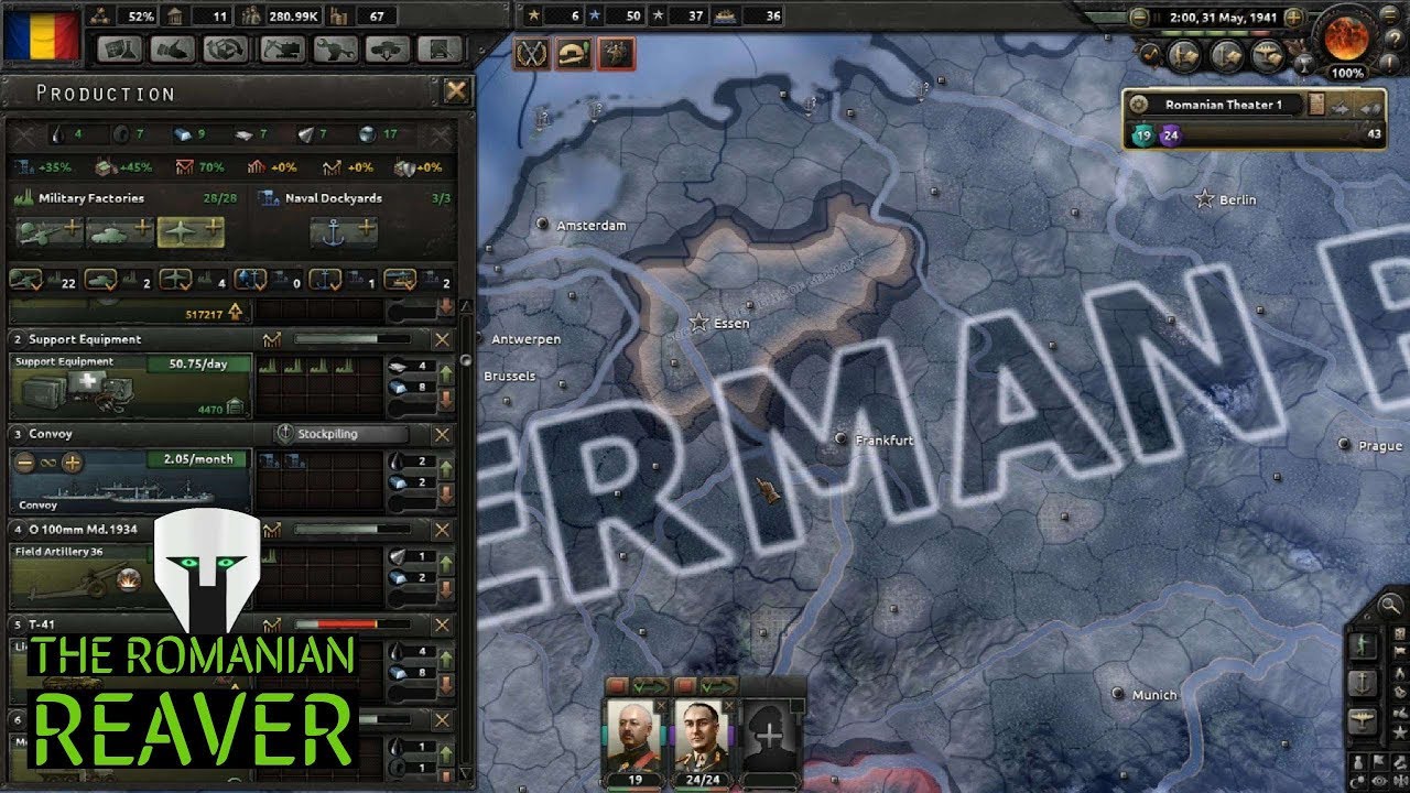 Let's Play Hearts of Iron 4 - Greater Romania - Part 16 - Ze germans are winning o.o gaming logo