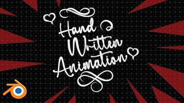 Hand Written Text Animation in Blender