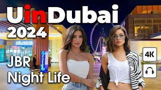 Dubai JBR Nightlife Live 24/7 Walking Tour [4K]