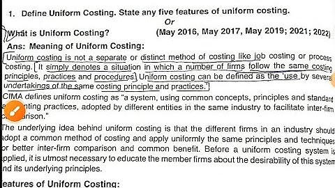 Uniform Costing Bcom 4th semester full explanation in Hindi #simplifiedstudyofficial