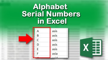 How to Type Alphabet Serial Numbers in Excel Automatically