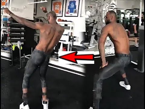 LeBron James Gets Hyped Dancing In Spandex At the Gym!! - YouTube