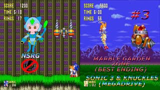 3-Sonic 3 & Knuckles (Marble Garden Zone)(Ruta Mejor Final/Best Ending Route)(Sonic/Tails)