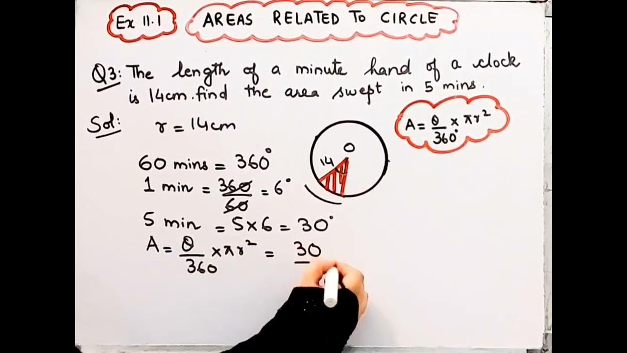 The length of minute hand of a clock is 14 cm. Fine area swept by the ...