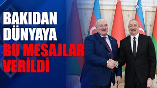 Prezident İlham Əliyev və Prezident Aleksandr Lukaşenko mətbuata bəyanatlarla çıxış ediblər