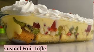 Custard fruit trifle recipe | Custard trifle pudding | Fruit pudding | easy dessert recipes