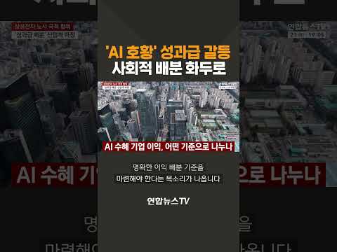 'AI 호황' 성과급 갈등, 사회적 배분 화두로 / 연합뉴스TV(YonhapnewsTV)