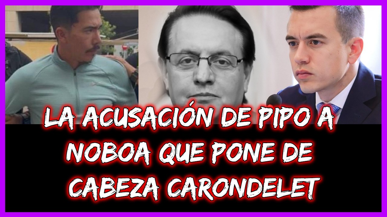 La acusación de Pipo a Noboa que pone de cabeza Carondelet