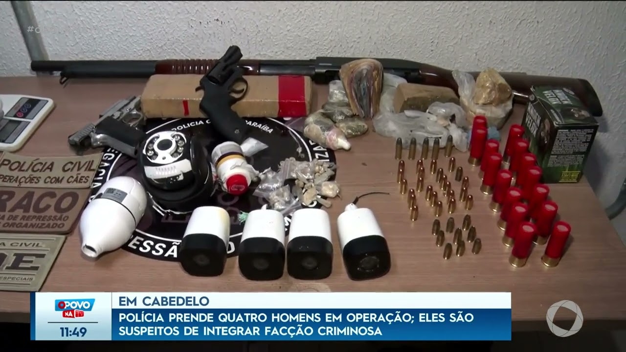 Polícia prende quatro homens em operação, suspeitos de integrar facção criminosa - O Povo na TV