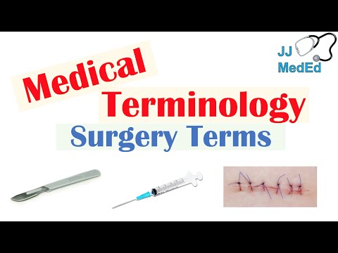 Medical Terminology – The Basics, Lesson 1.3 – Surgery