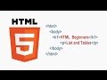 HTML Beginners 3 - List and Tables