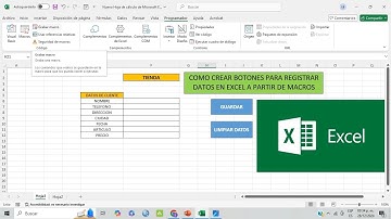 Excel - Como crear botones con macros para guardar registros Excel