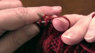 How To Work A 2/1/2 RPC Without Cable Needle (through back of loop)