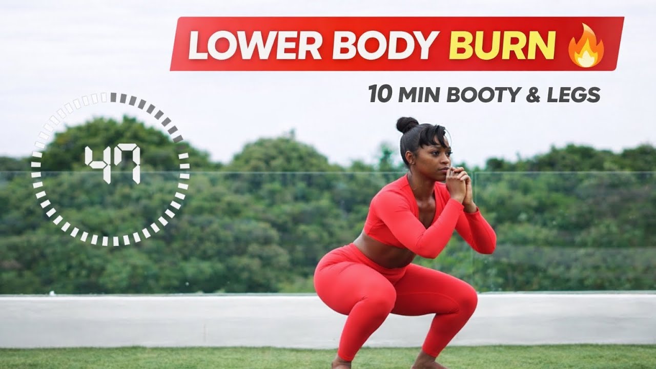 10 MIN LOWER BODY BURN 🔥 | At Home Booty & Legs Workout - YouTube