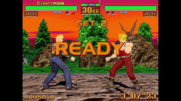 Virtua Fighter 2 PC Jacky Expert mode Gameplay (Learning A.I)